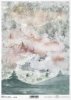 Papel decoupage con vista a la montaña en invierno*Decoupage-Papier mit Winterbergblick*Декупаж с зимним видом на горы